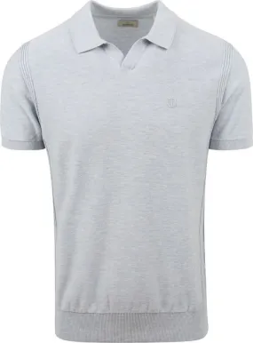 Dstrezzed Polo Mélangé Slub Bleu Clair 420026-NOS-646 comm